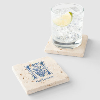 Medieval Botanical Decorative Capital H Stone Coaster