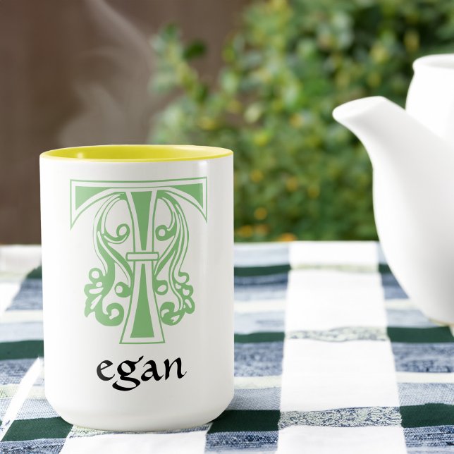 Medieval Botanical Decorative Capital T Mug (Creator Uploaded)