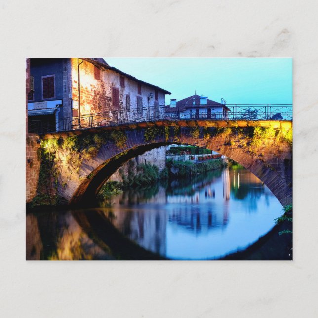 Medieval bridge in Saint-Jean-Pied-de-Port Postcard (Front)