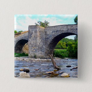 Medieval bridge in Zubiri Button