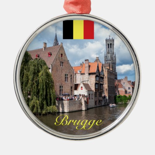 Medieval Brugge _ Pro Photo Metal Ornament