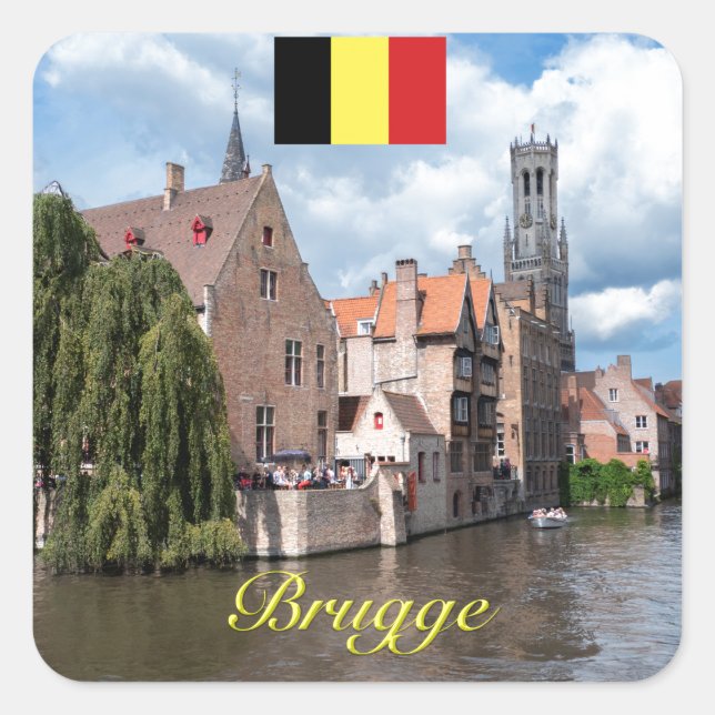 Medieval Brugge - Pro Photo Square Sticker (Front)