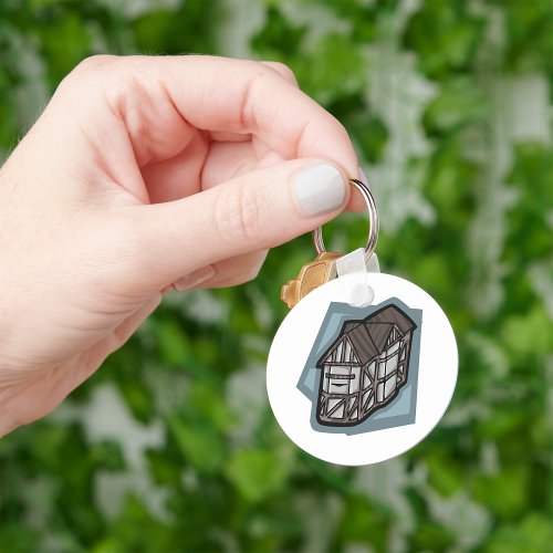 Medieval Building Architecture Keychain