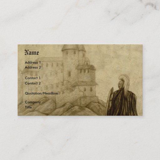 Customizable Medieval Business Card