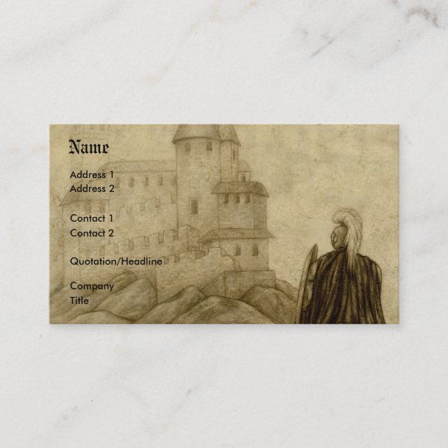 Medieval Business Card (Front)