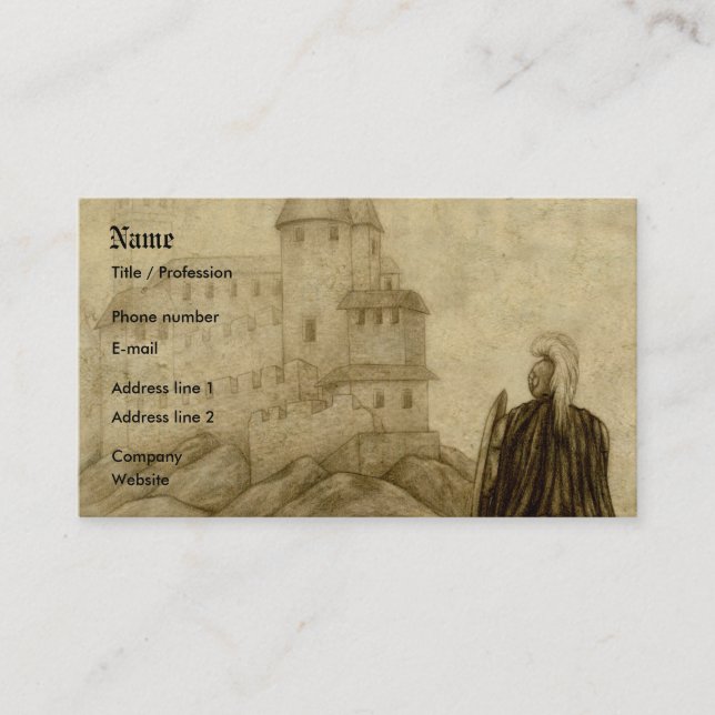 Medieval Business Card (Front)