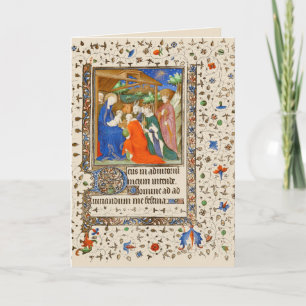 Medieval ca. 1420 Nativity Christmas Holiday Card