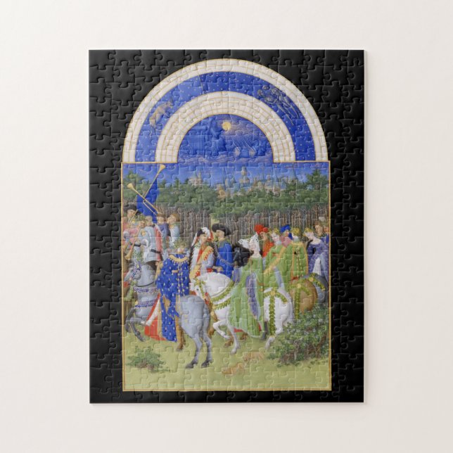 Medieval Calendar May Taurus & Gemini Jigsaw Puzzle (Vertical)