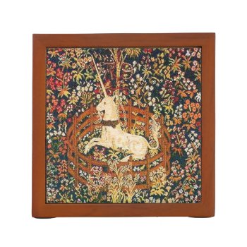 Medieval Captive Unicorn Pencil Holder by Annaart at Zazzle