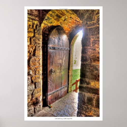 Medieval Cardiff Castle Door Wales UK Poster