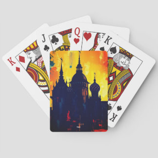 Medieval castle art deck poker cards