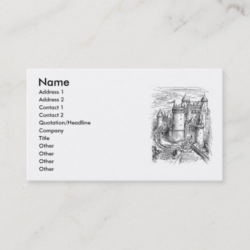 Medieval Castle Business Card