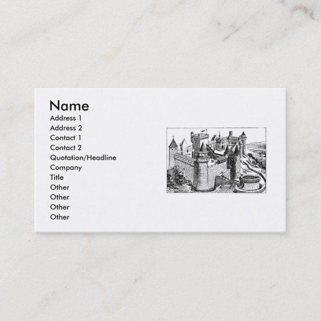 Medieval Castle Business Card (Front)