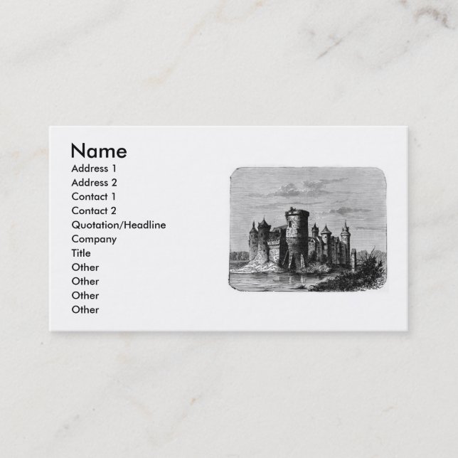 Medieval Castle Business Card (Front)