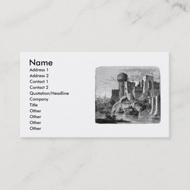 Medieval Castle Business Card (Front)