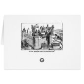 Medieval Castle Greeting/Note Card (Back Horizontal)