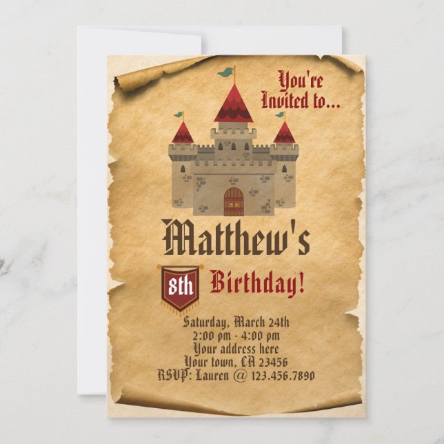 Medieval Castle Invitation (Front)