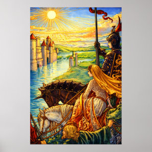 Medieval Castle, Knights & Princess Poster