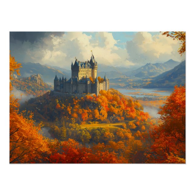 Medieval Castle on a Hill Poster (Front)