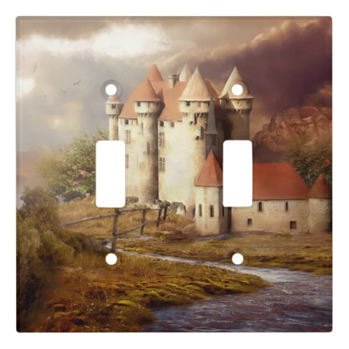 Medieval Castle River Run Light Switch Cover
