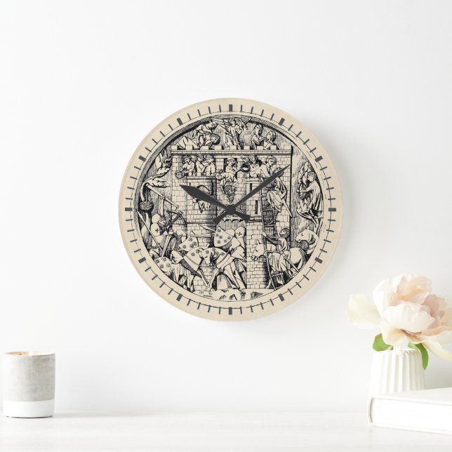 Medieval Castle Siege Acrylic Wall Clock (Home)