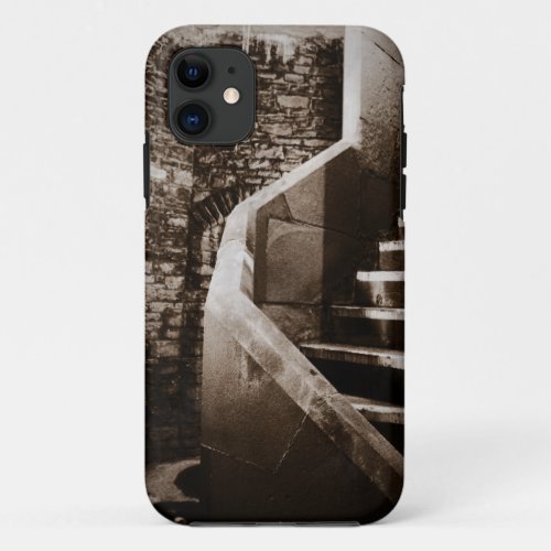 Medieval Castle Stairs of Cardiff Wales iPhone 11 Case