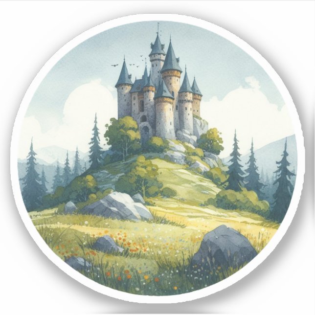 Medieval Castle Sticker (Front)