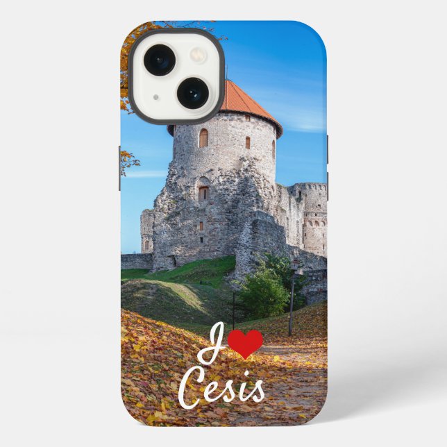 Medieval castle surrounded by forest iphone case (Back)
