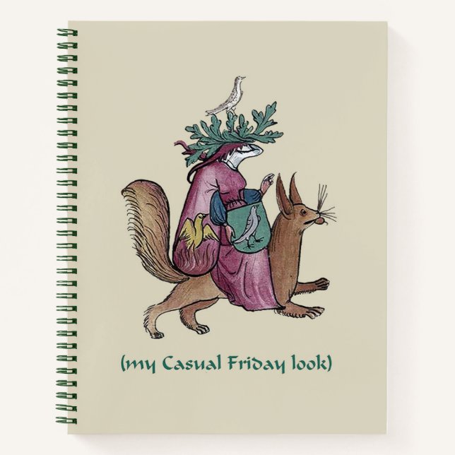Medieval "Casual Friday" Spiral Notebook (Front)