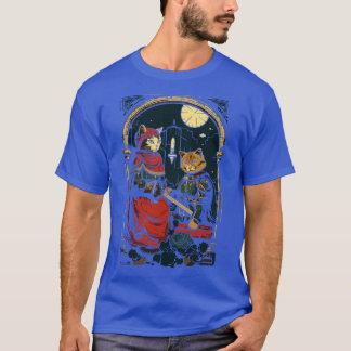 Medieval Cat Couple Maid and Knight T-Shirt