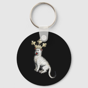 Medieval Cat King Antique Middle Ages Germany Keychain