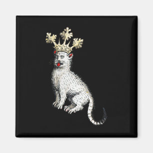 Medieval Cat King Antique Middle Ages Germany  Magnet