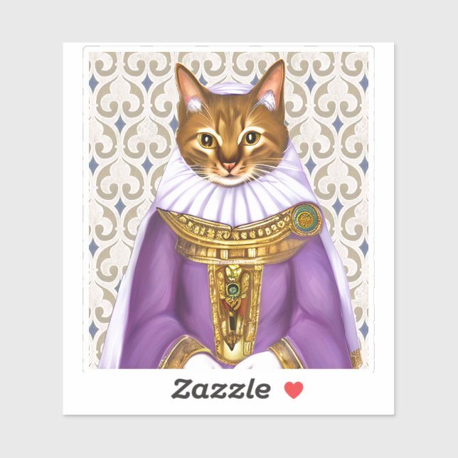 Medieval Cat Maiden Sticker (Sheet)