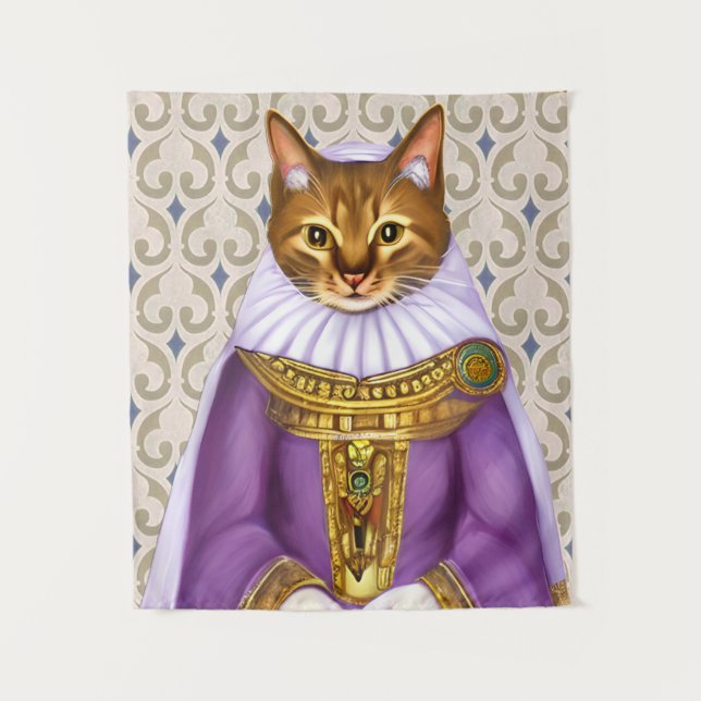 Medieval Cat Maiden Tapestry (Front)