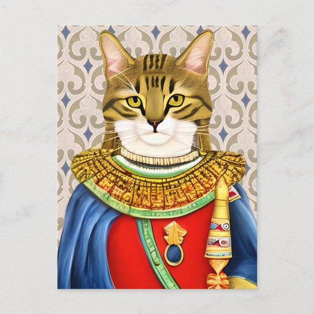 Medieval Cat Prince Postcard (Front)