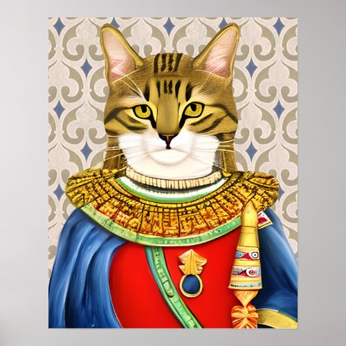 Medieval Cat Prince Poster