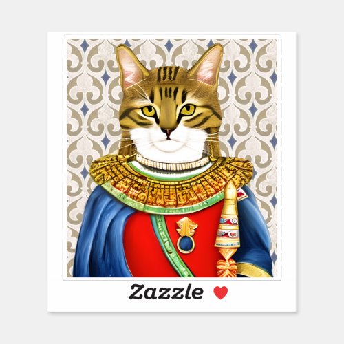 Medieval Cat Prince Sticker