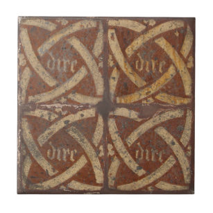 Medieval Celtic Knot Ceramic Tile