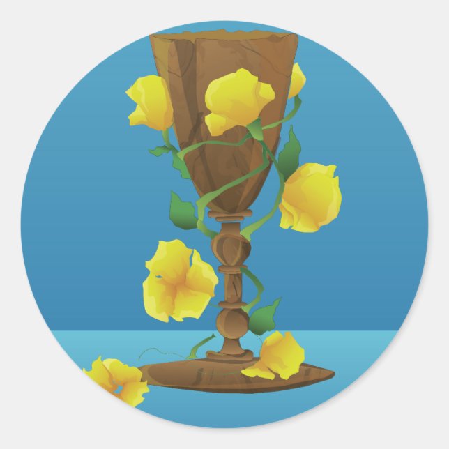 Medieval Chalice' Classic Round Sticker (Front)