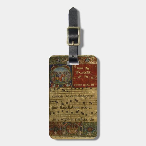Medieval Chant Manuscript Luggage Tag