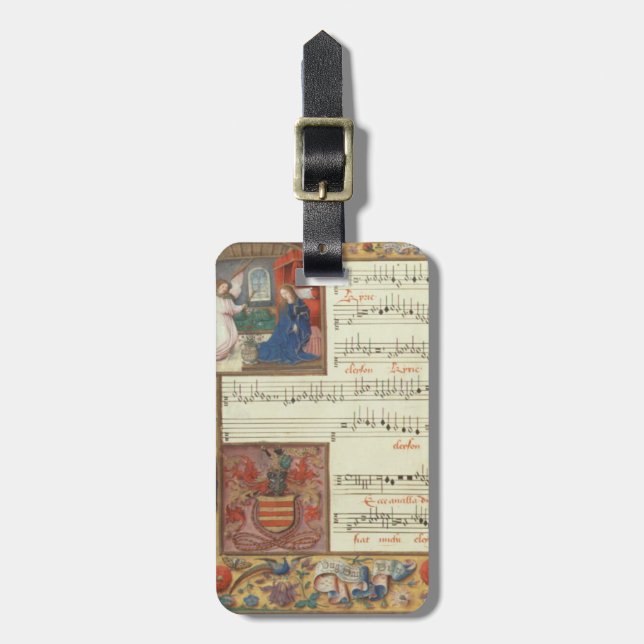 Medieval Chant Manuscript Luggage Tag (Front Vertical)