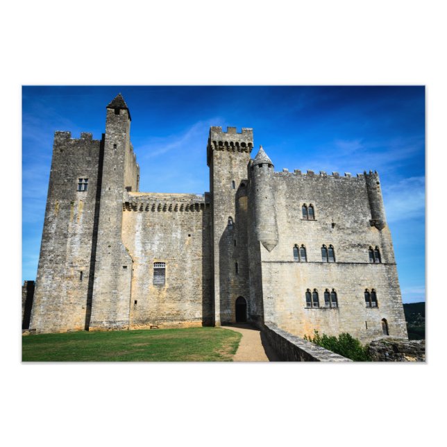 Medieval chateau de Beynac castle photo print (Front)