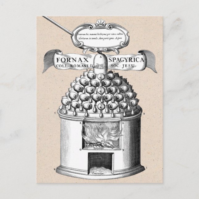 Medieval Chemistry to Create Herbal Medicine Postcard (Front)