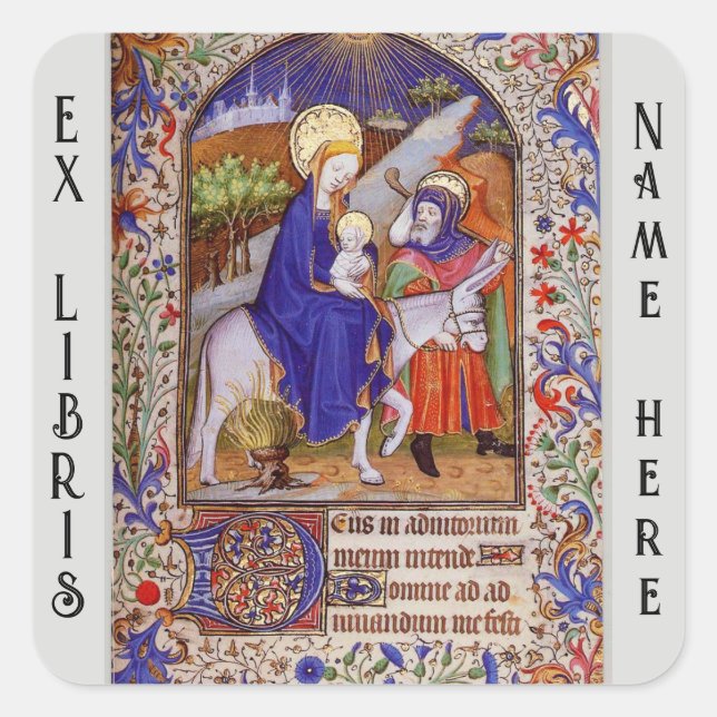 Medieval Christian bookplate (Front)