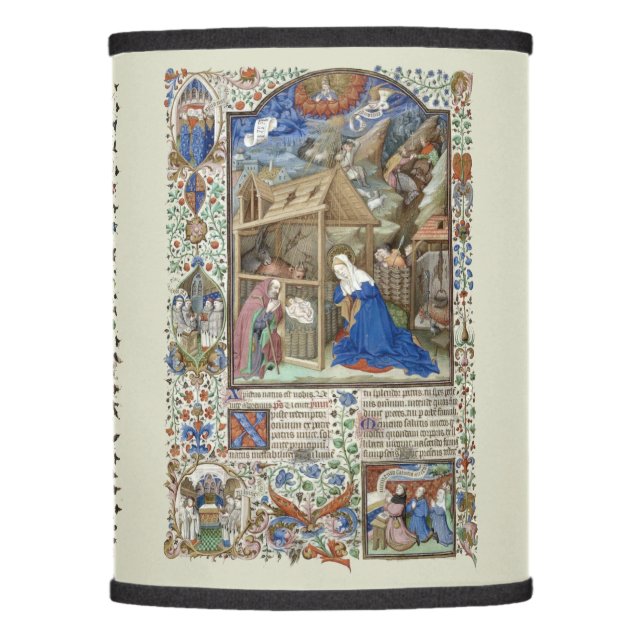 Medieval Christmas Nativity by The Bedford Master Lamp Shade (Front)