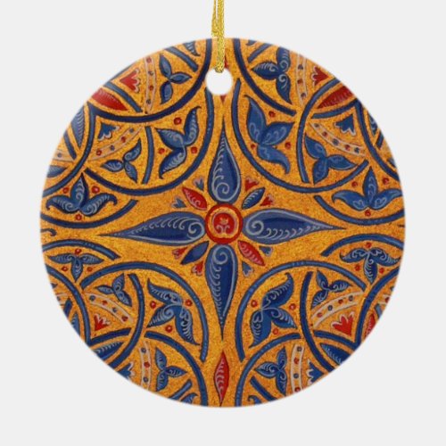 Medieval circles ceramic ornament