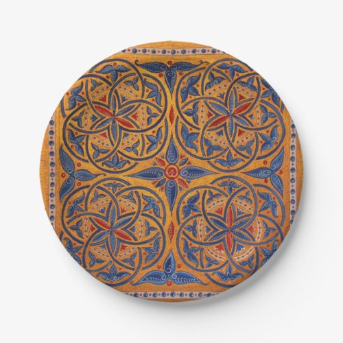 Medieval circles paper plates