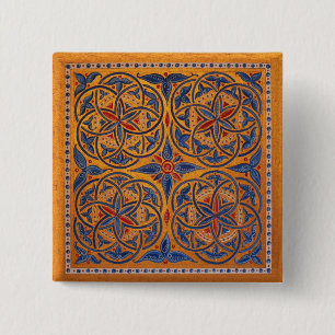 Medieval circles pinback button