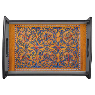 Medieval circles serving tray