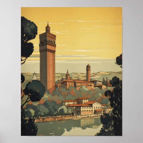 Medieval City of Verona Poster